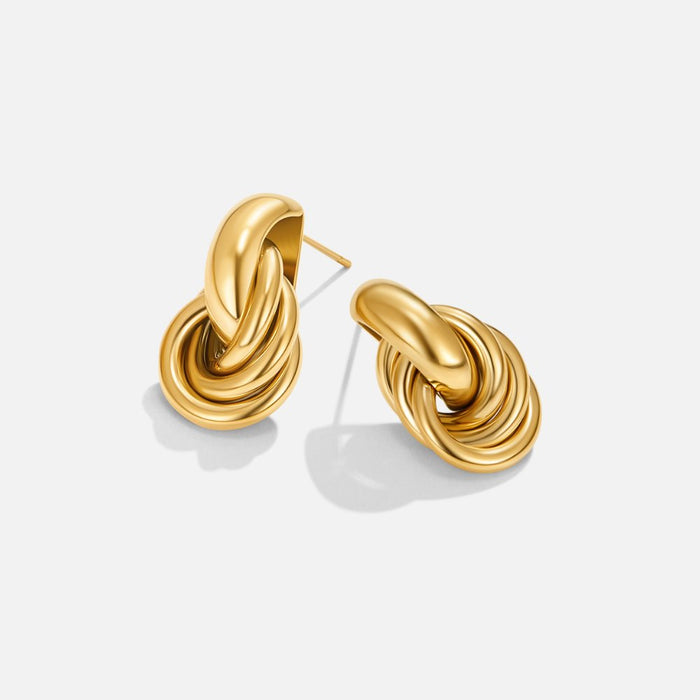 Thaliana | Twisted Hoop Earrings-Earrings-Urban Devyne-Urban Devyne