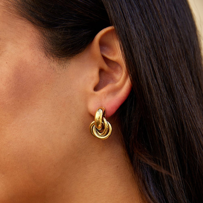 Thaliana | Twisted Hoop Earrings-Earrings-Urban Devyne-Urban Devyne