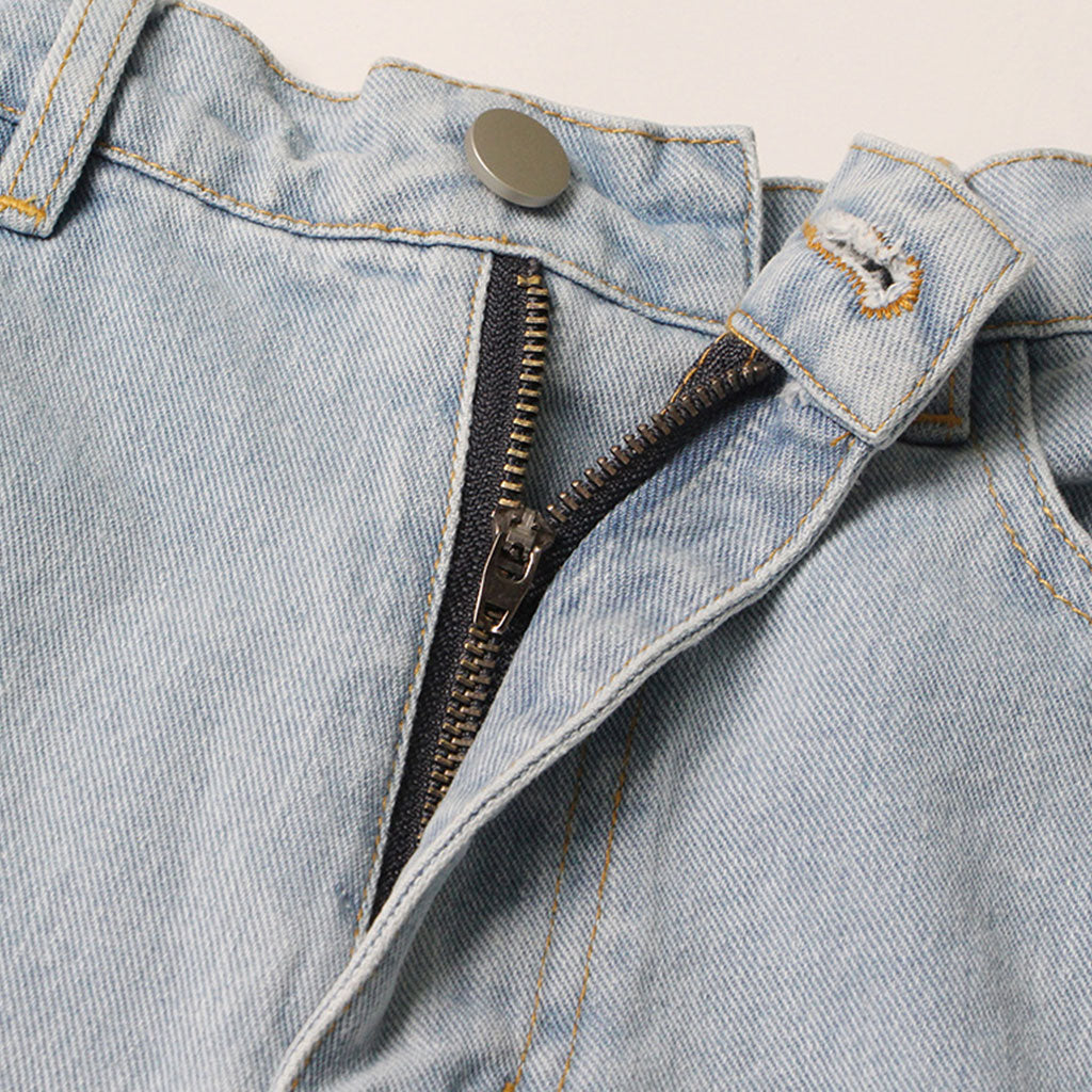 Glint | Crystal Embellished Cutout High-Waist Straight Jeans