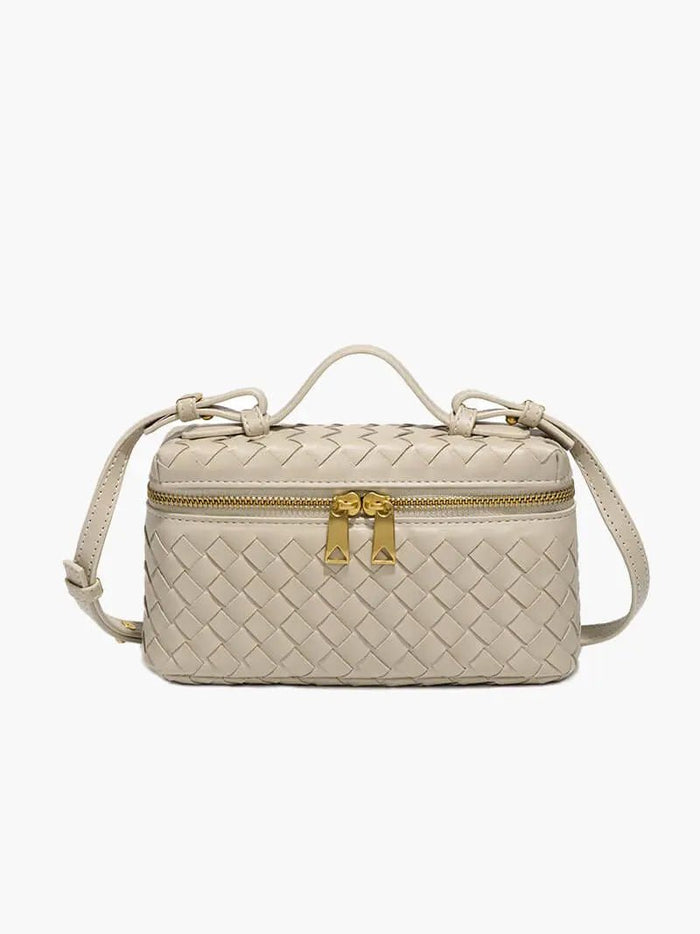 Greta | Woven Box Crossbody Bag-Crossbody Bag-Urban Devyne-Beige-Urban Devyne