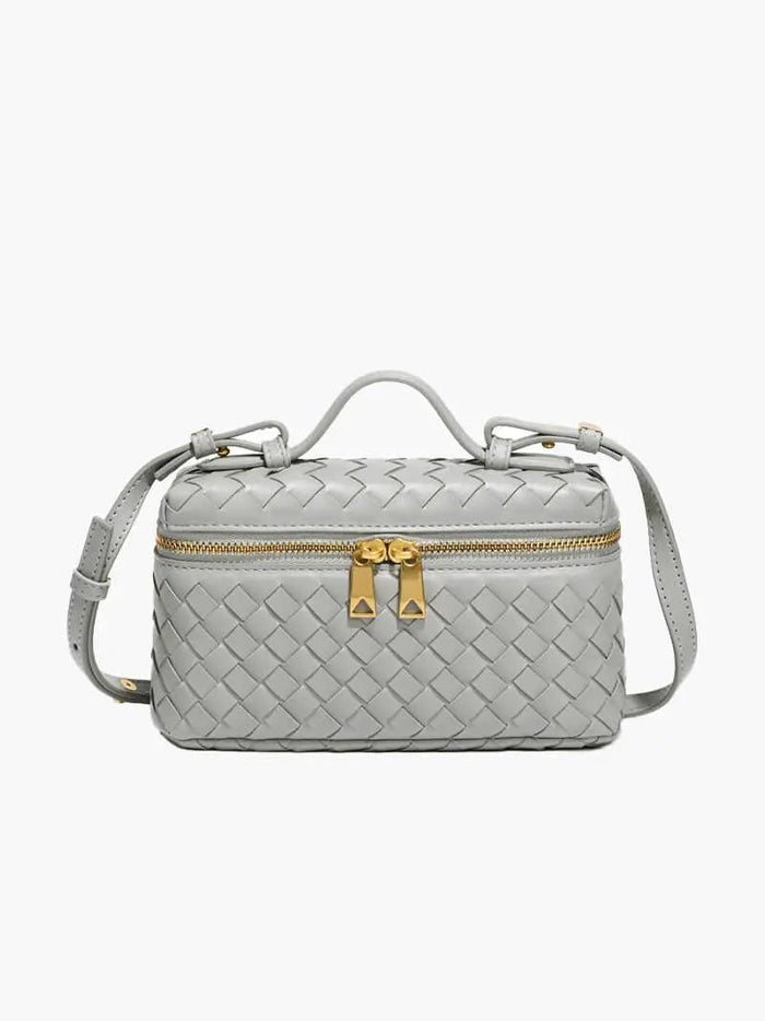 Greta | Woven Box Crossbody Bag-Crossbody Bag-Urban Devyne-Grey-Urban Devyne