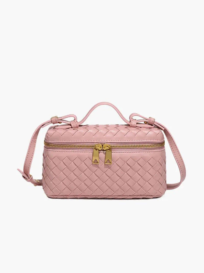 Greta | Woven Box Crossbody Bag-Crossbody Bag-Urban Devyne-Pink-Urban Devyne