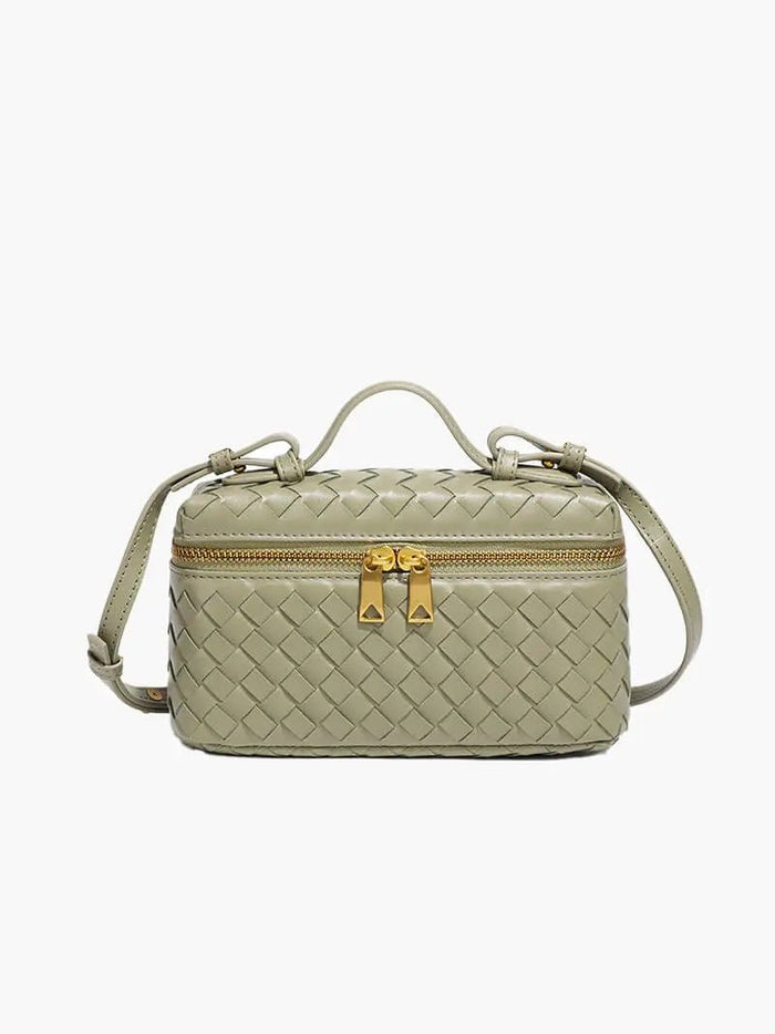 Greta | Woven Box Crossbody Bag-Crossbody Bag-Urban Devyne-Light Green-Urban Devyne