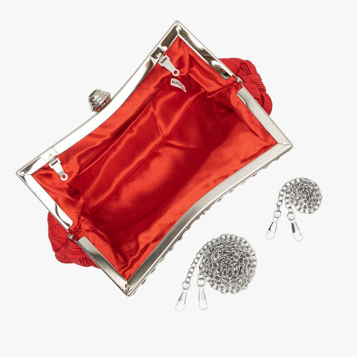Lysandra | Satin & Crystal Evening Clutch-Clutches-Urban Devyne-Urban Devyne