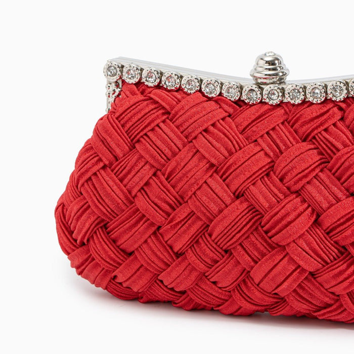 Lysandra | Satin & Crystal Evening Clutch-Clutches-Urban Devyne-Urban Devyne