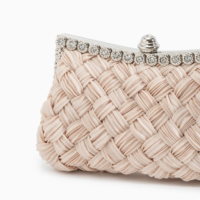 Lysandra | Satin & Crystal Evening Clutch-Clutches-Urban Devyne-Urban Devyne
