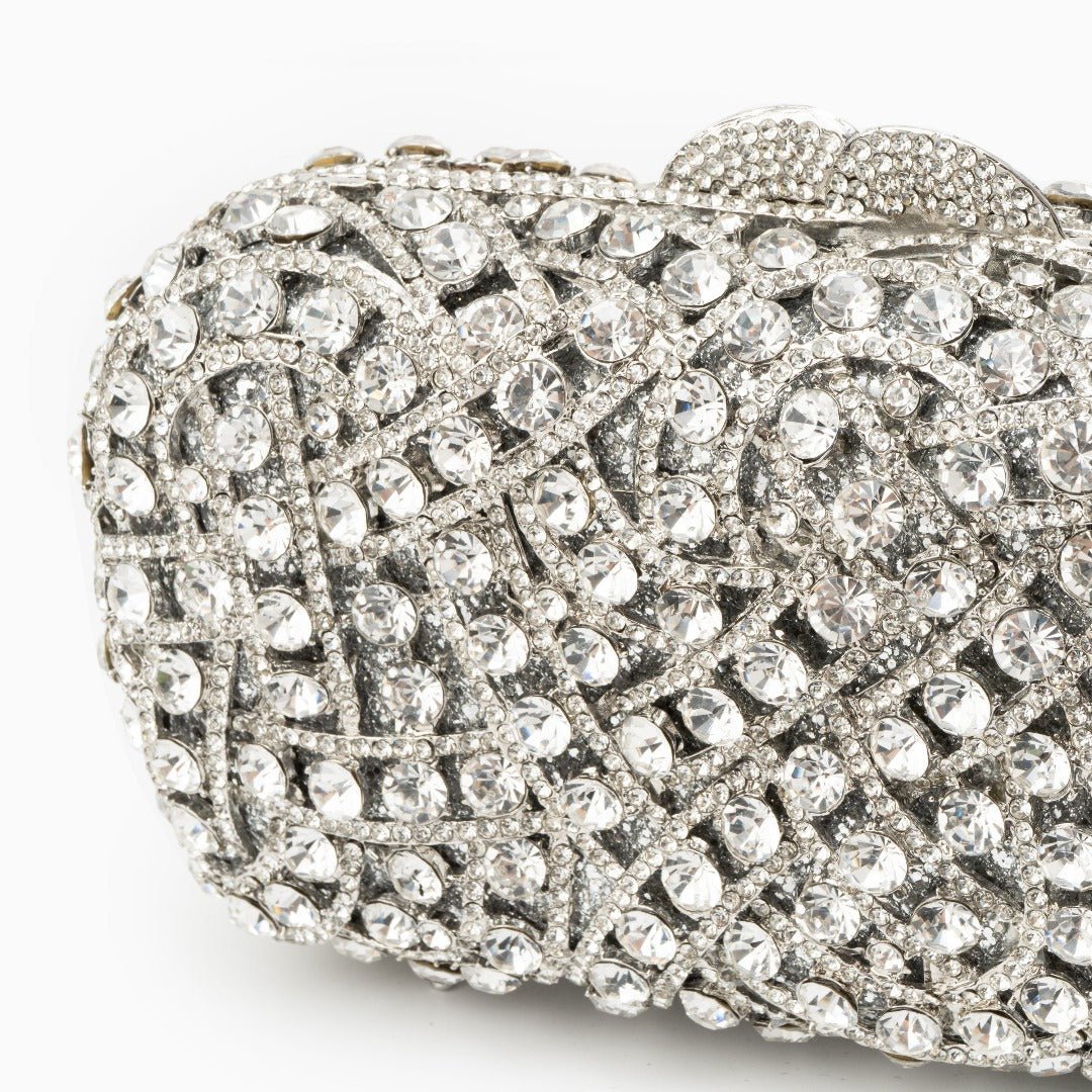 Ana | Crystal Embellished Rigid Frame Clutch-Clutches-Urban Devyne-Urban Devyne