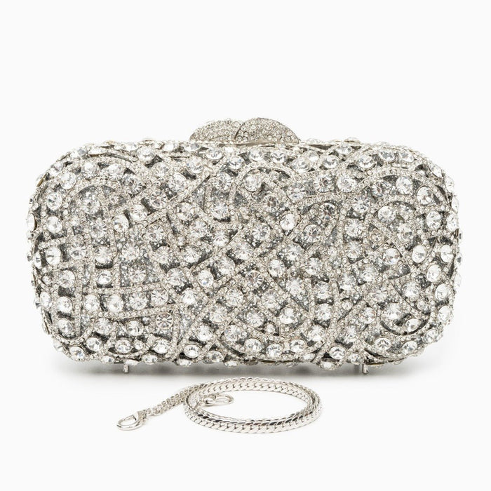 Ana | Crystal Embellished Rigid Frame Clutch-Clutches-Urban Devyne-Urban Devyne