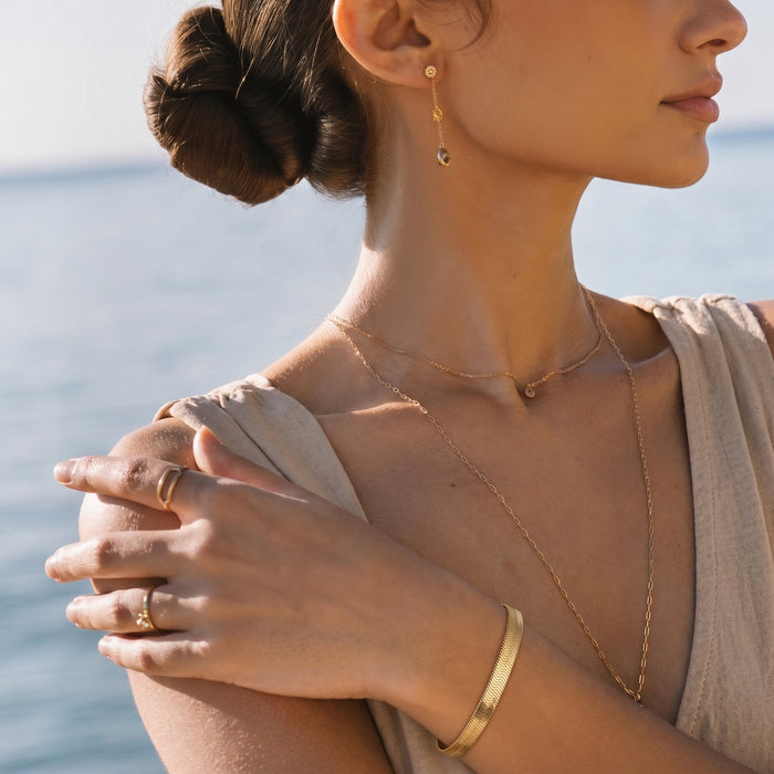 Gold Herringbone Bracelet
