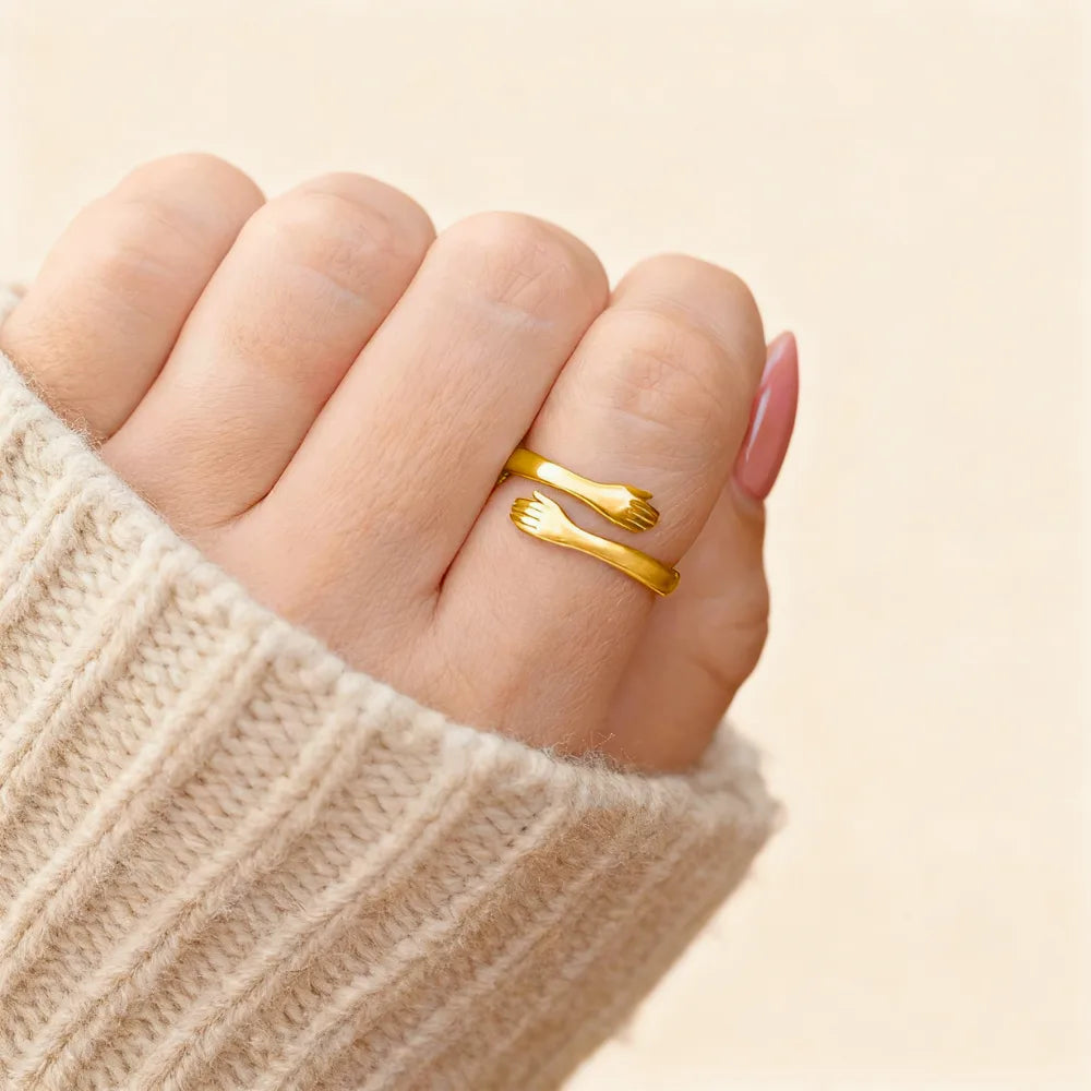 Gold Hug Ring for Granddaughter