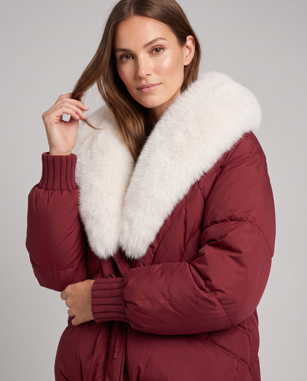 Thorne | Women's Puffer Jacket with Faux Fur Collar