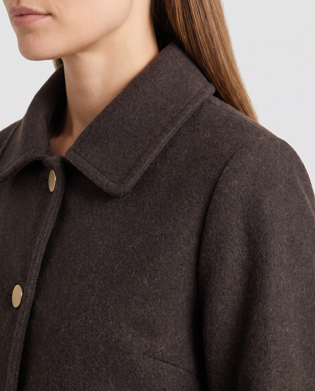 Lyris | Women's Round Collar Mid Length Oversized Coat