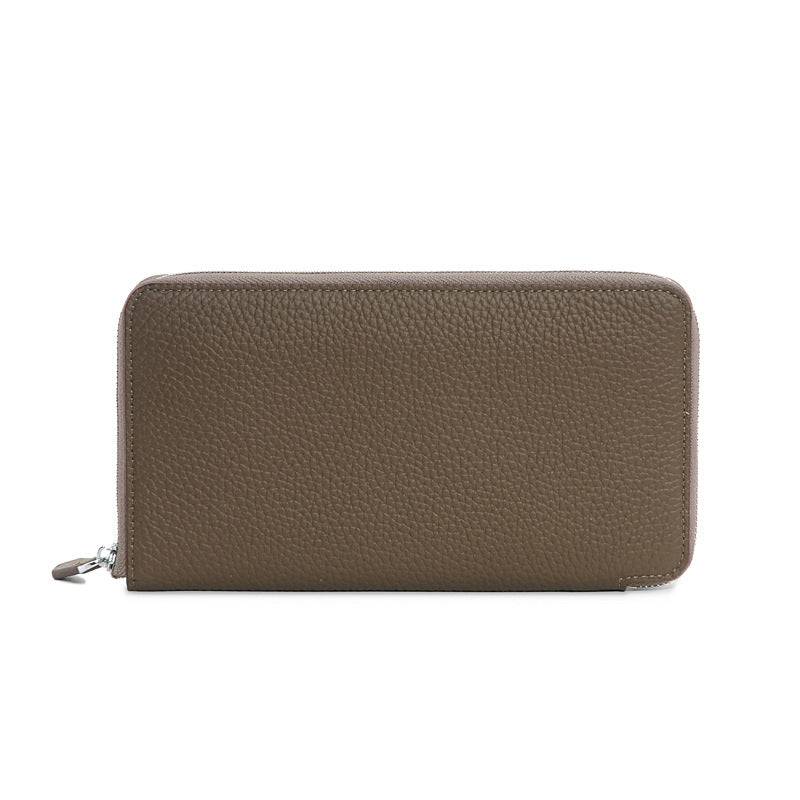 Andrea | Leather Zip-Around Wallet-Wallet-Urban Devyne-Khaki-Urban Devyne