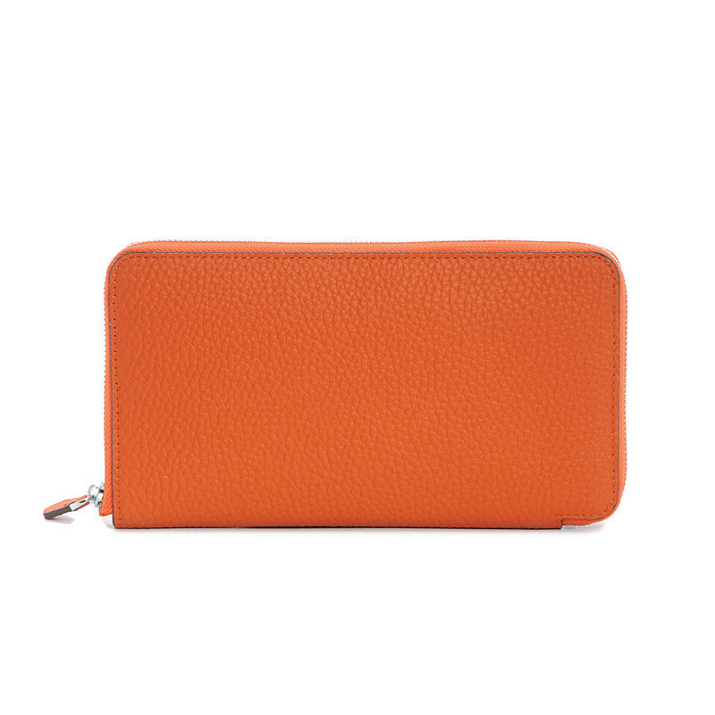 Andrea | Leather Zip-Around Wallet-Wallet-Urban Devyne-Orange-Urban Devyne