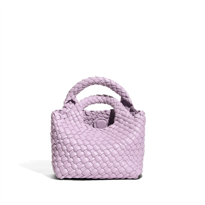 Adele | Woven Leather Handbag-Handbag-Urban Devyne-Lilac-Urban Devyne