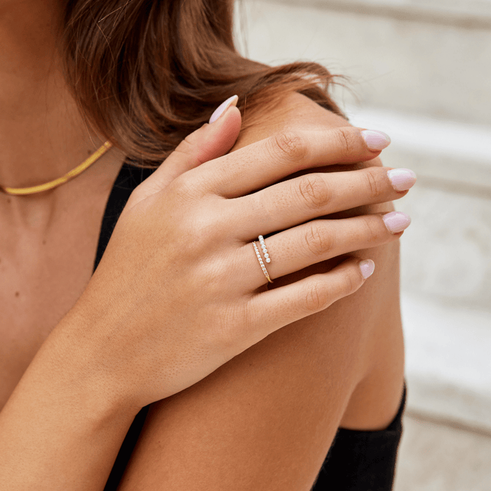 Juliette | Pearl & Crystal Ring-Ring-Urban Devyne-Urban Devyne