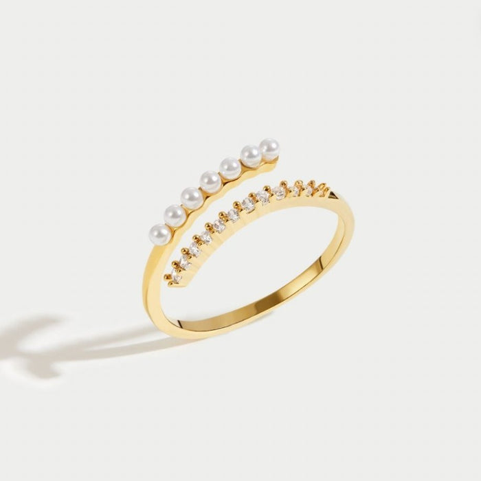 Juliette | Pearl & Crystal Ring-Ring-Urban Devyne-Urban Devyne